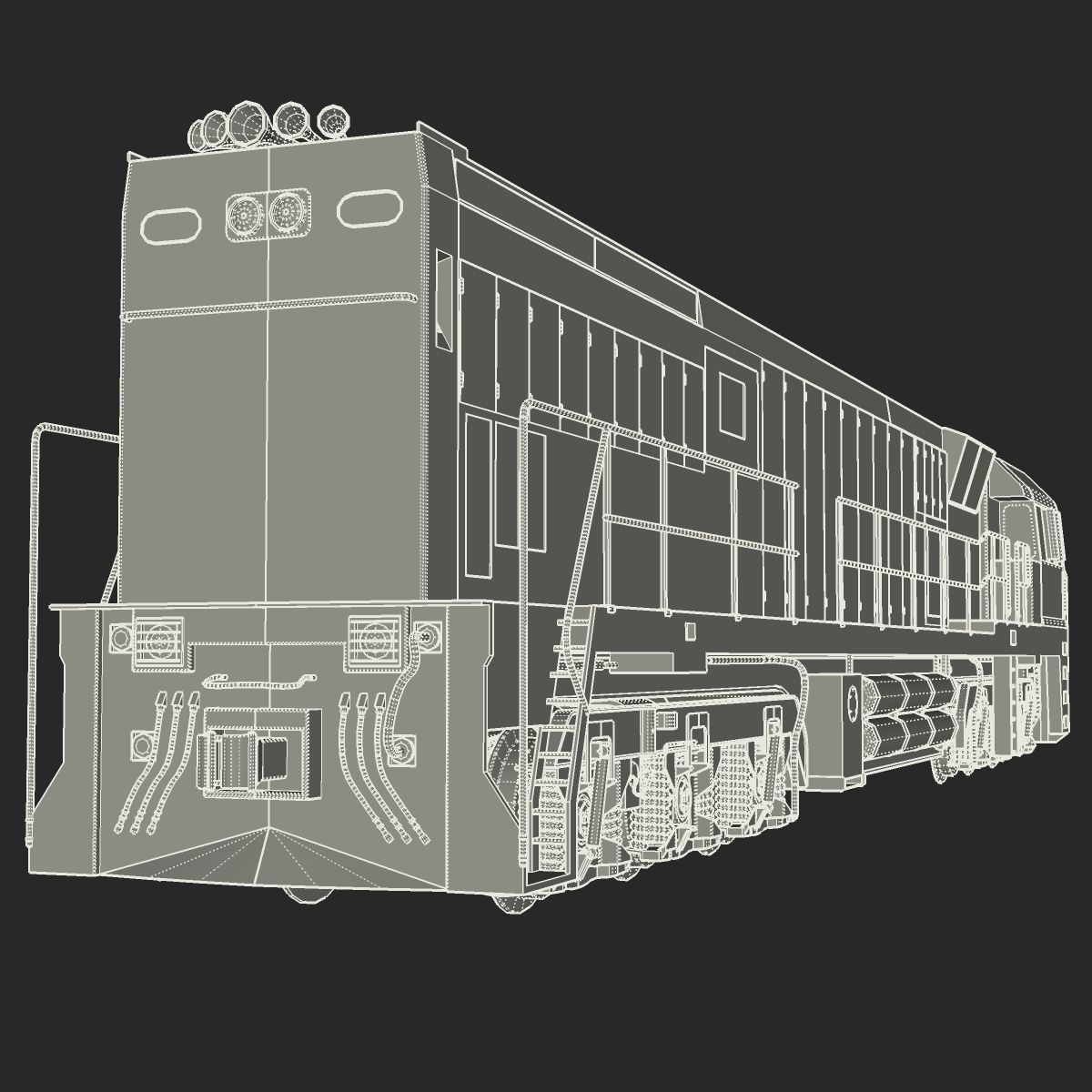 The Ghan gran train 3D model_15