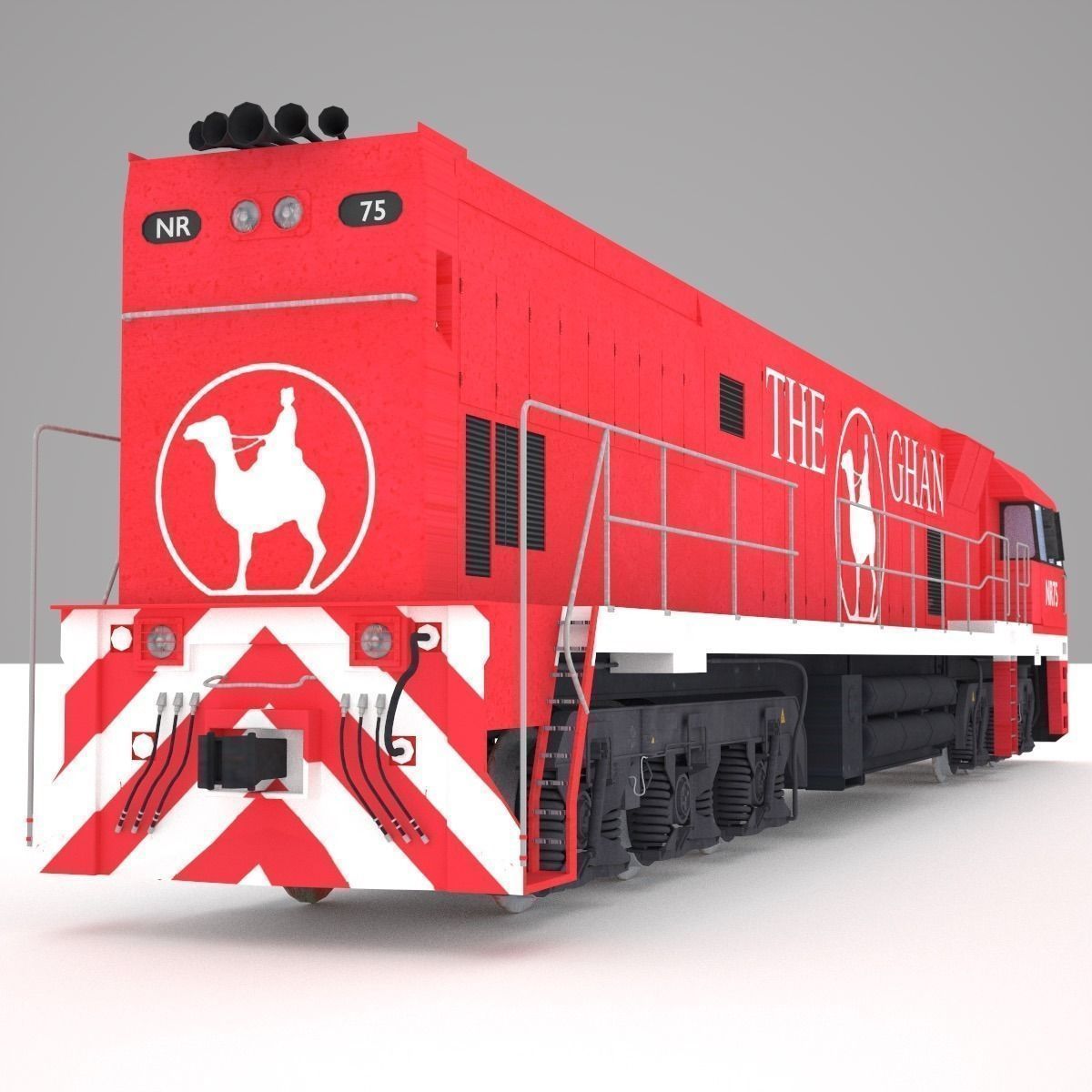 The Ghan gran train 3D model_4