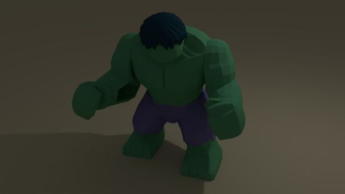lego hulk Free 3D model