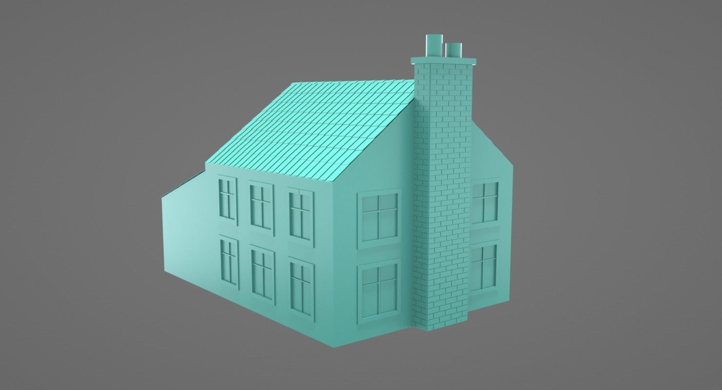 Villa House 2 Floors for 3DPrint 3D print model_2
