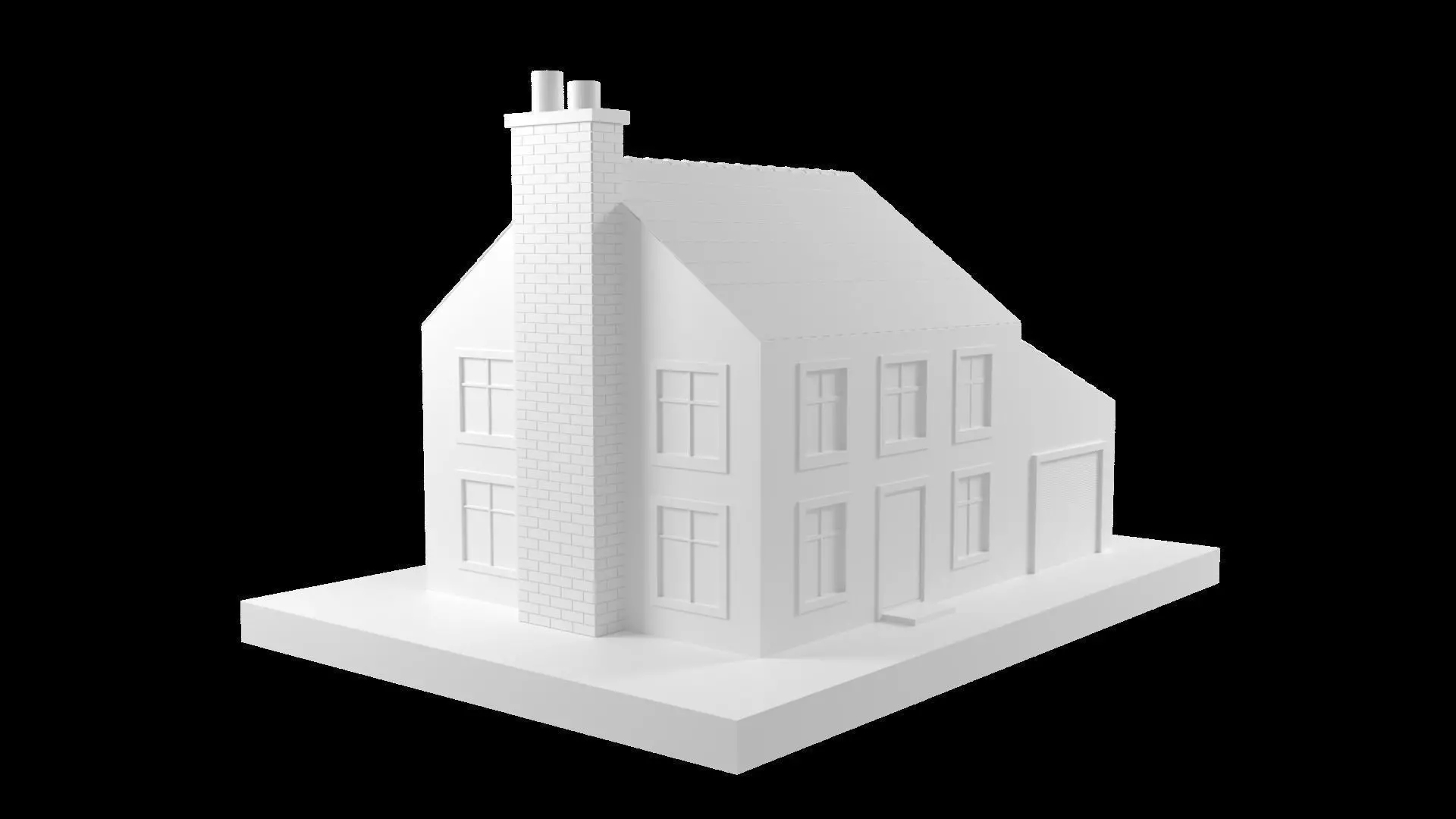 Villa House 2 Floors for 3DPrint 3D print model_0