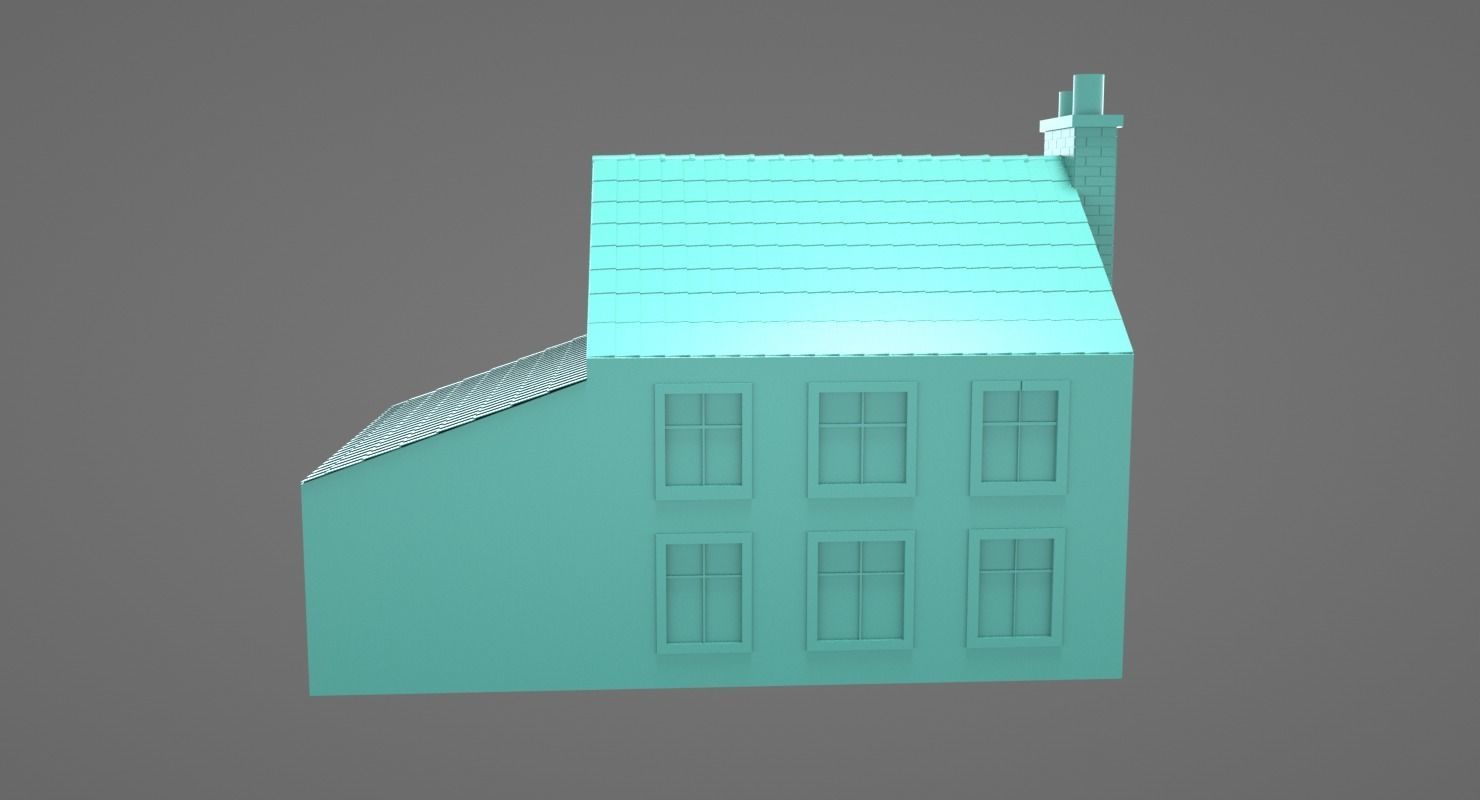 Villa House 2 Floors for 3DPrint 3D print model_3