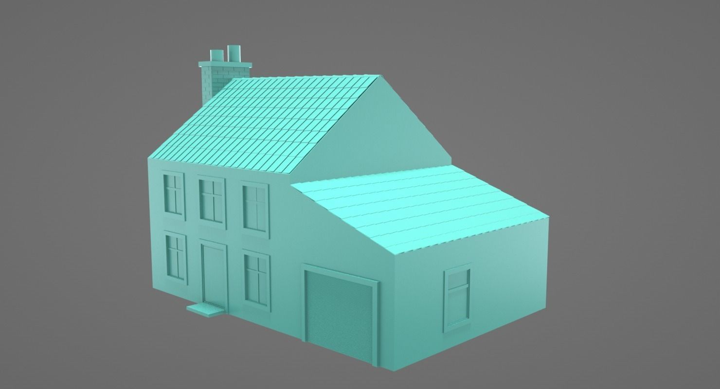 Villa House 2 Floors for 3DPrint 3D print model_1