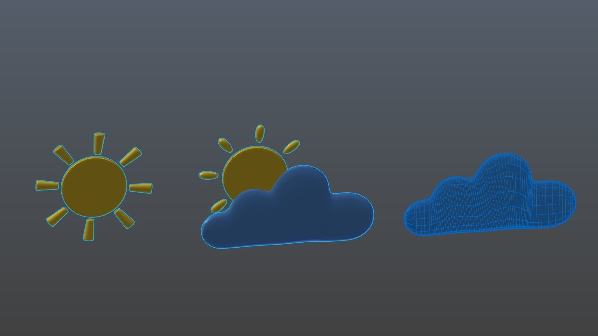 Weather symbol 3D model_16