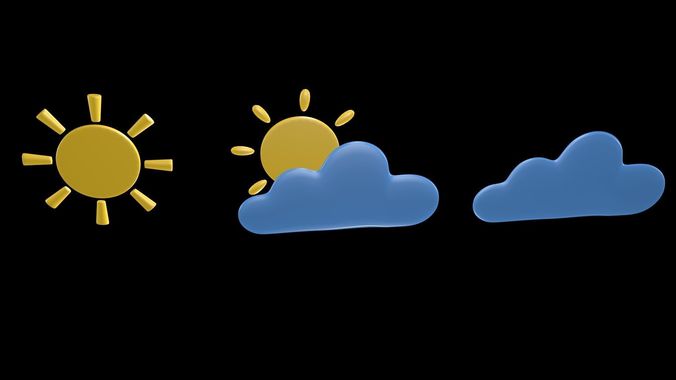 Weather symbol 3D model