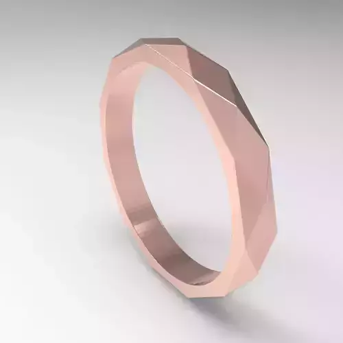 Geometric ring in rose gold
