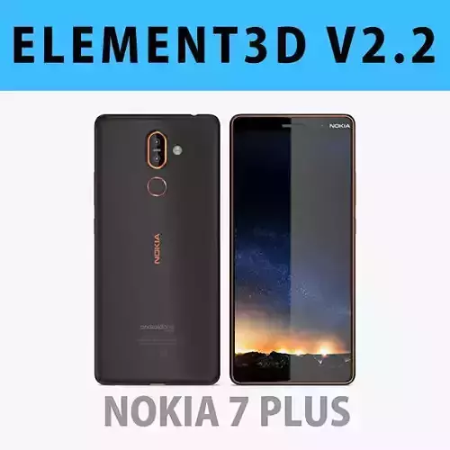 E3D - Nokia 7 Plus Black - Copper model