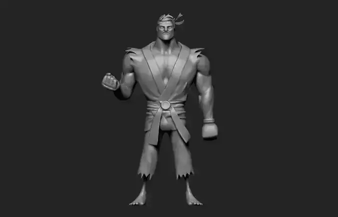 fighter sculpt model
