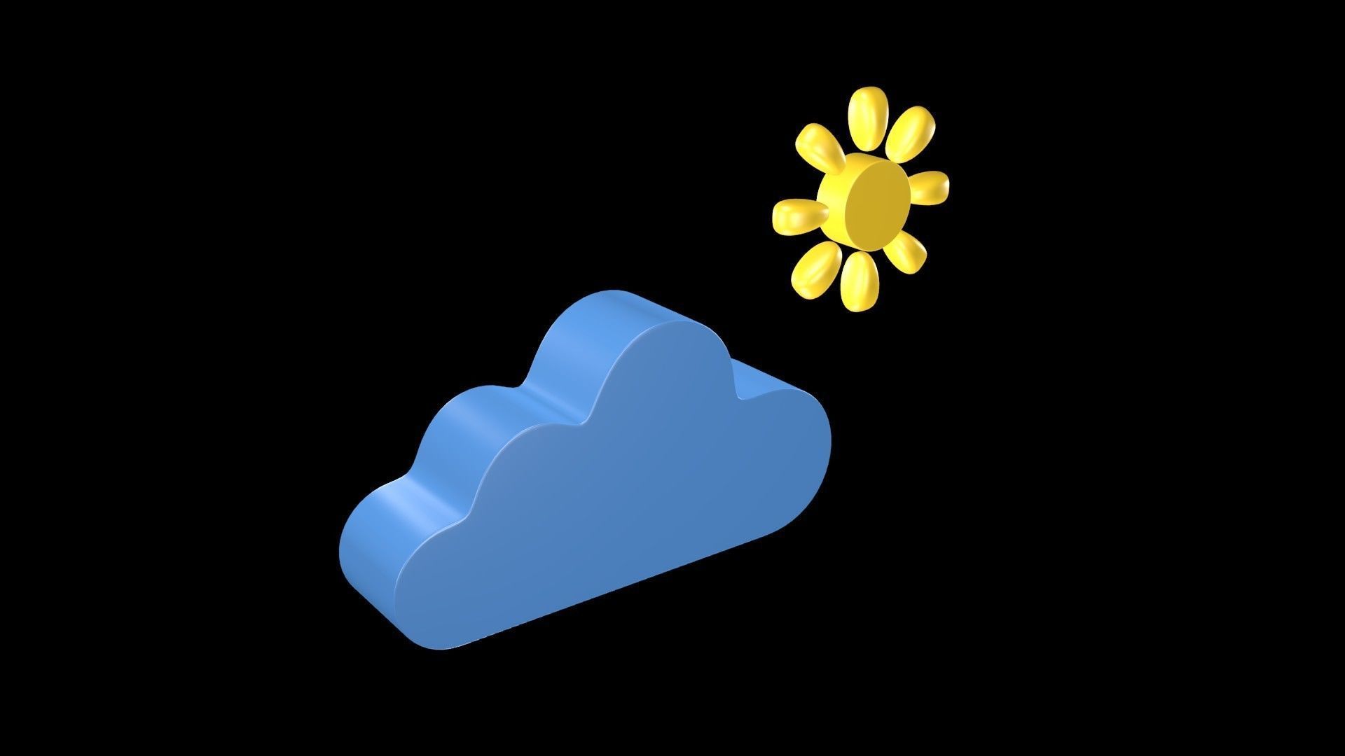 Weather symbol 2 3D model_1