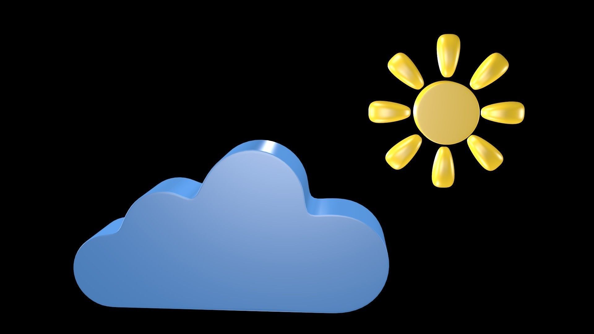 Weather symbol 2 3D model_0