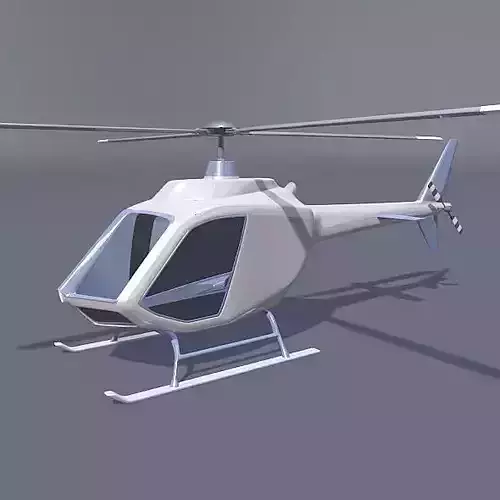 Helicopter design concept Low-poly 3D model