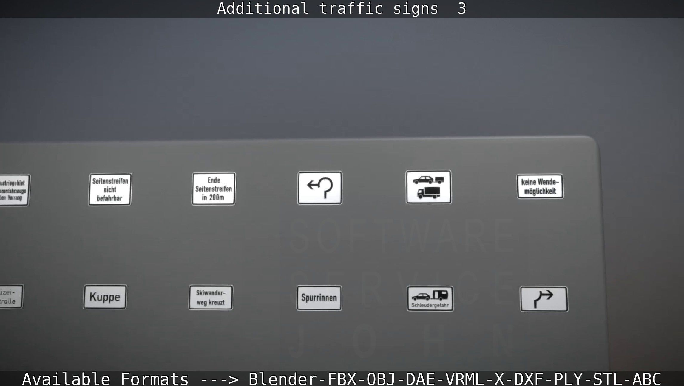 Additional traffic signs - 3 Low-poly 3D model_27