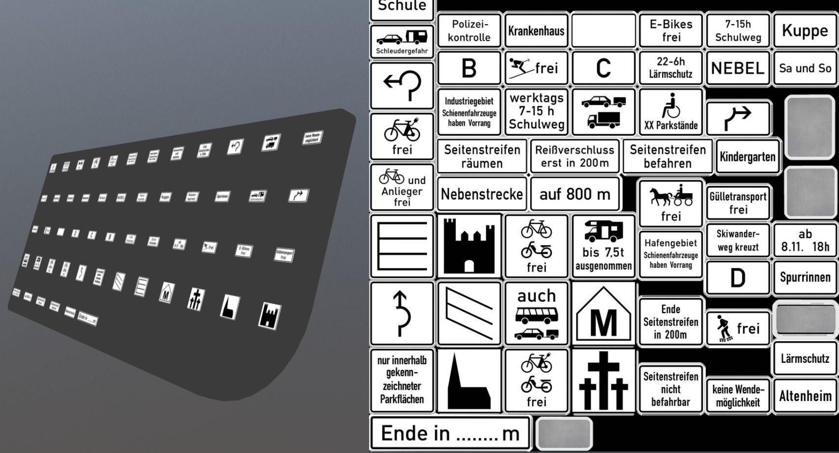 Additional traffic signs - 3 Low-poly 3D model_5