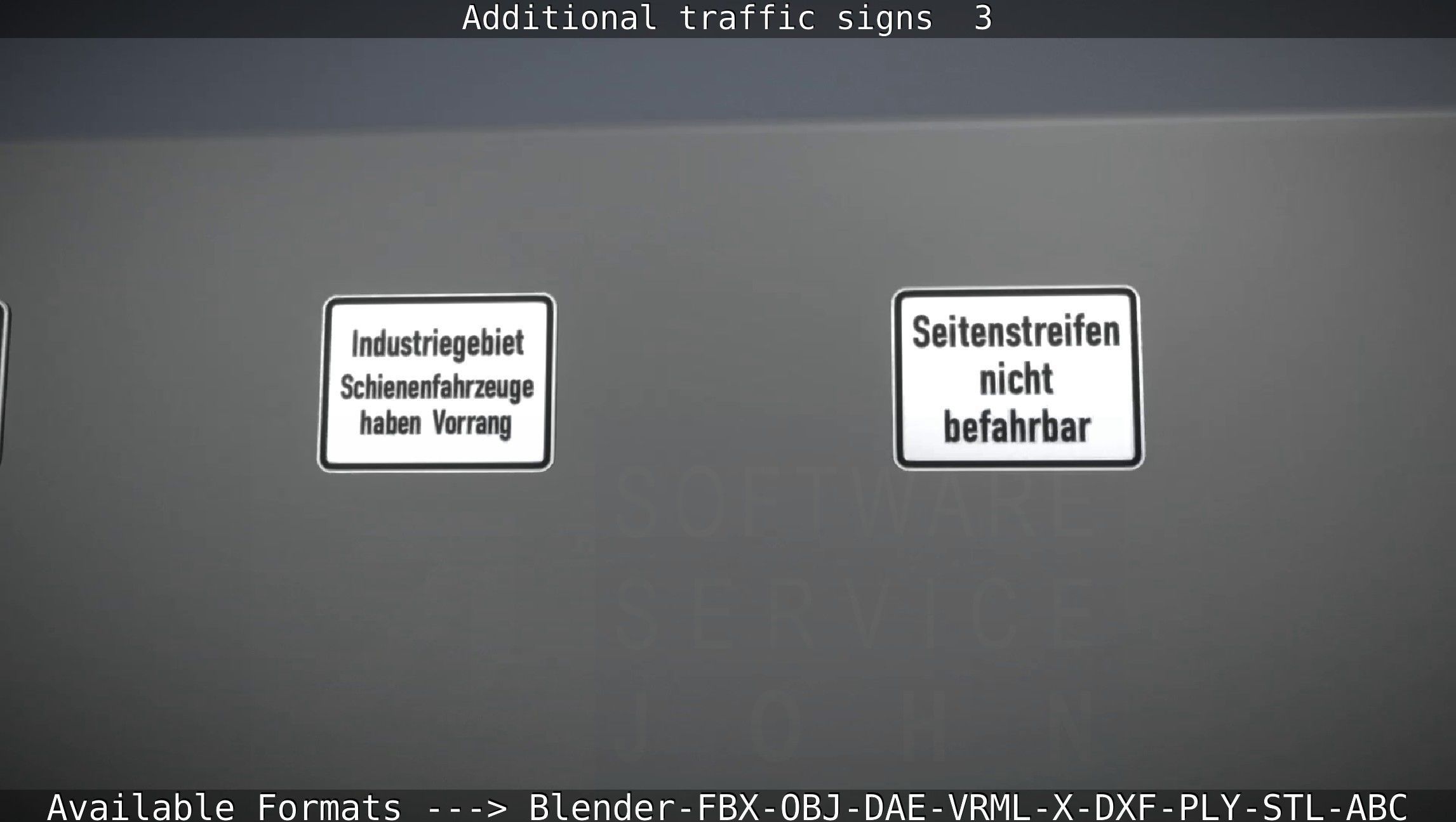 Additional traffic signs - 3 Low-poly 3D model_23