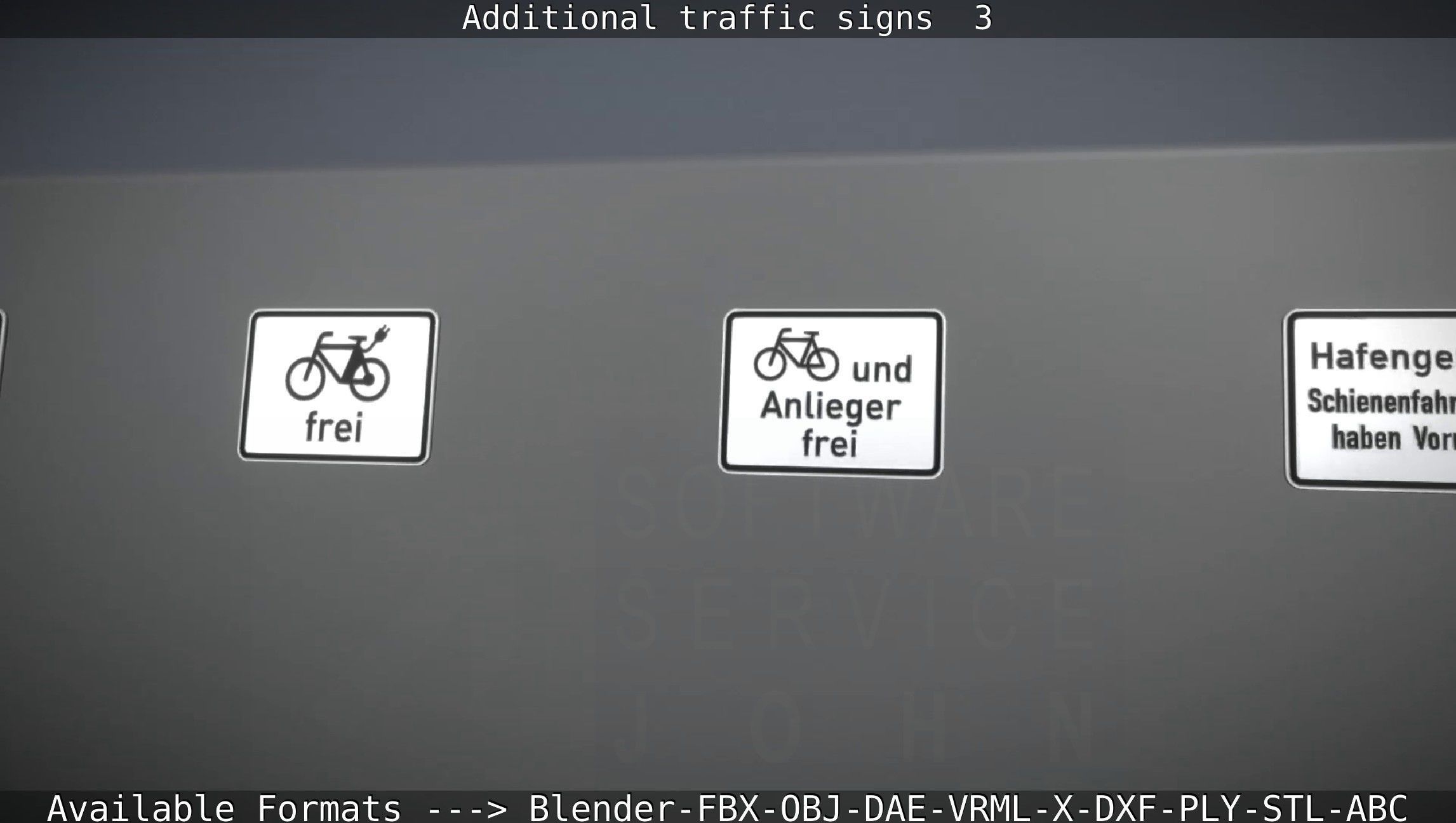 Additional traffic signs - 3 Low-poly 3D model_21