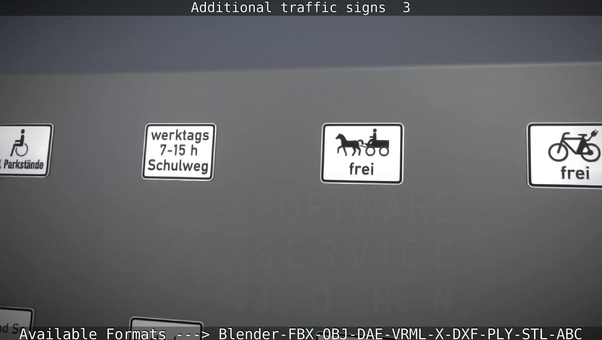 Additional traffic signs - 3 Low-poly 3D model_20