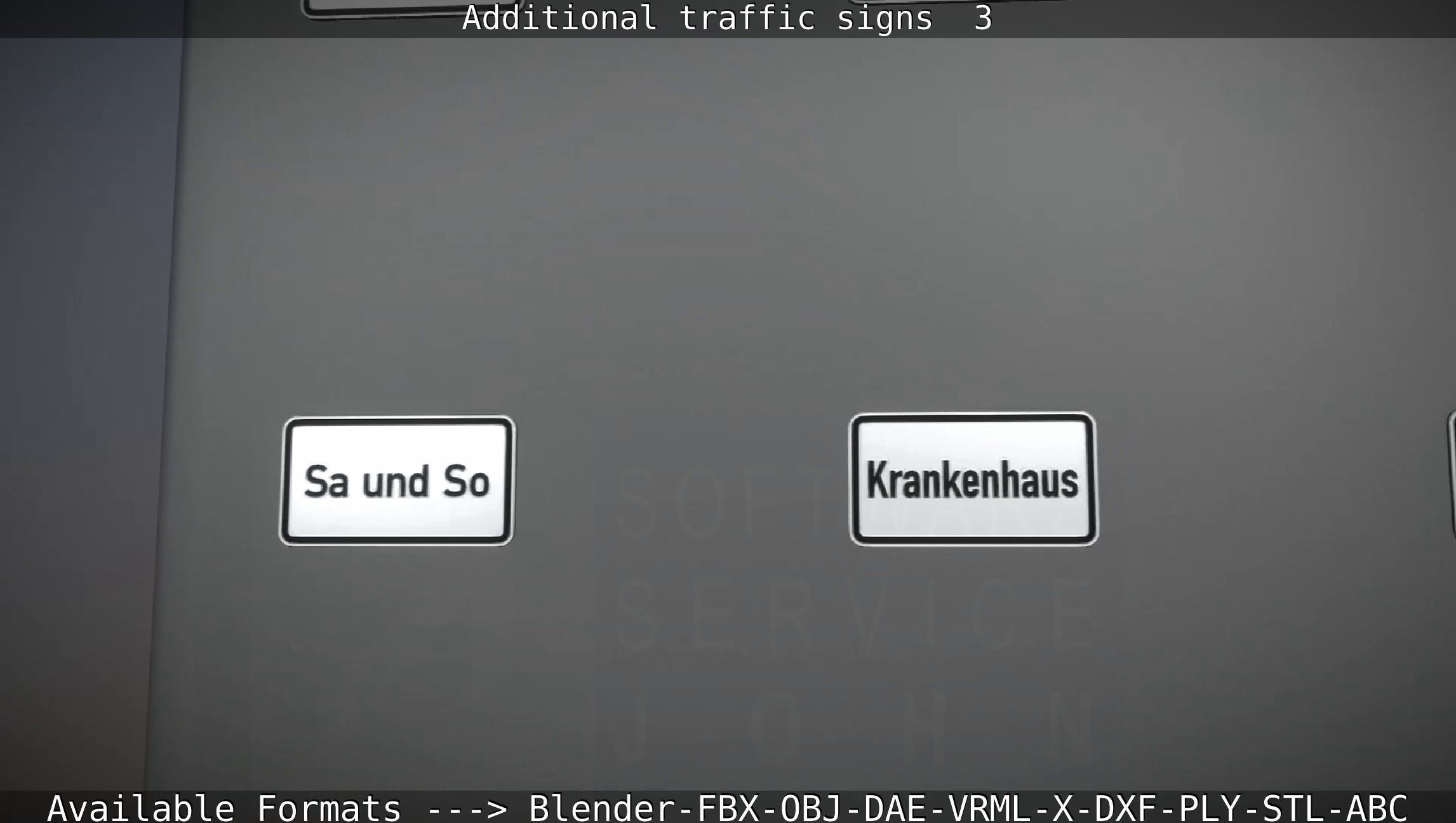 Additional traffic signs - 3 Low-poly 3D model_31