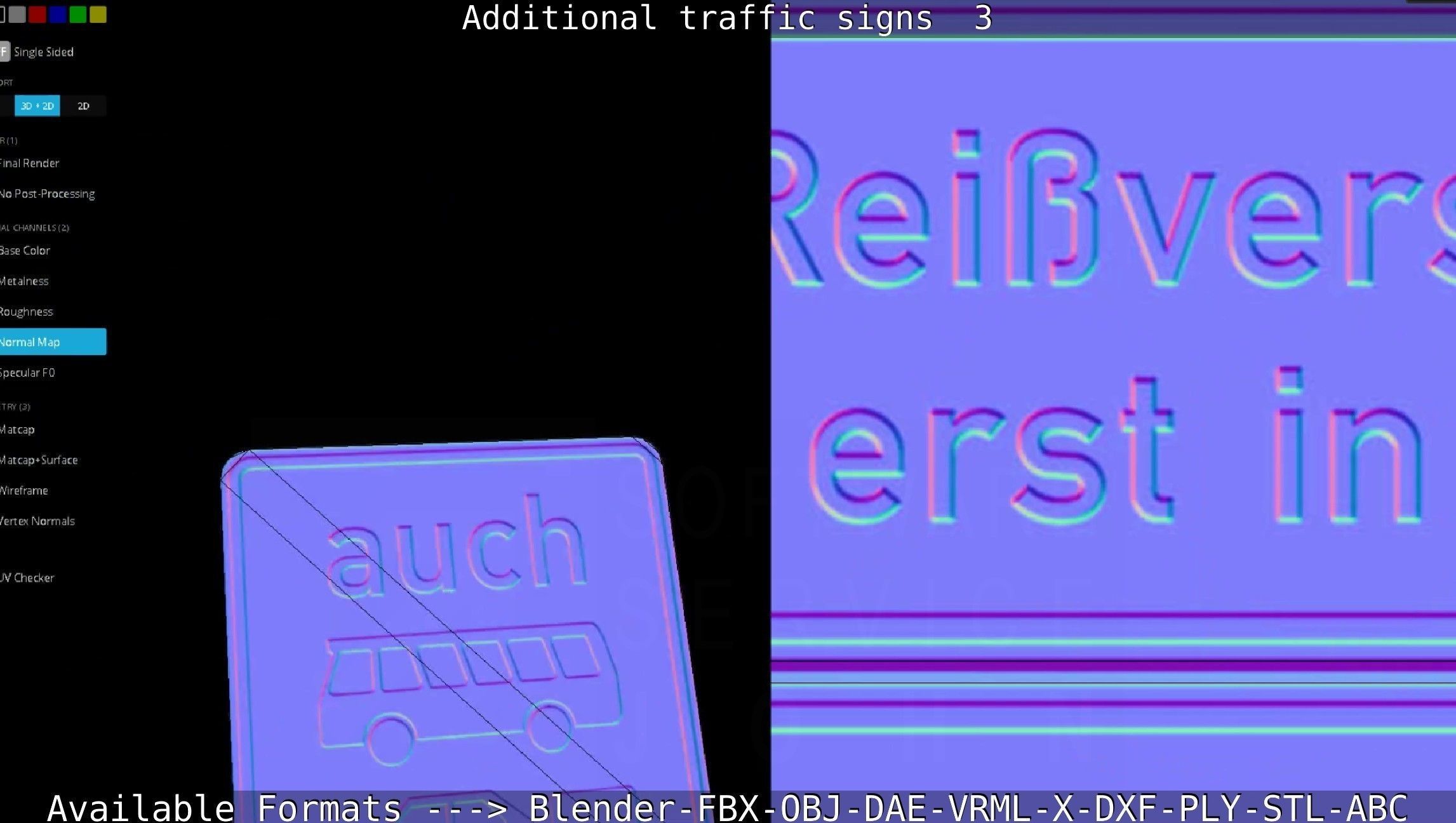 Additional traffic signs - 3 Low-poly 3D model_106