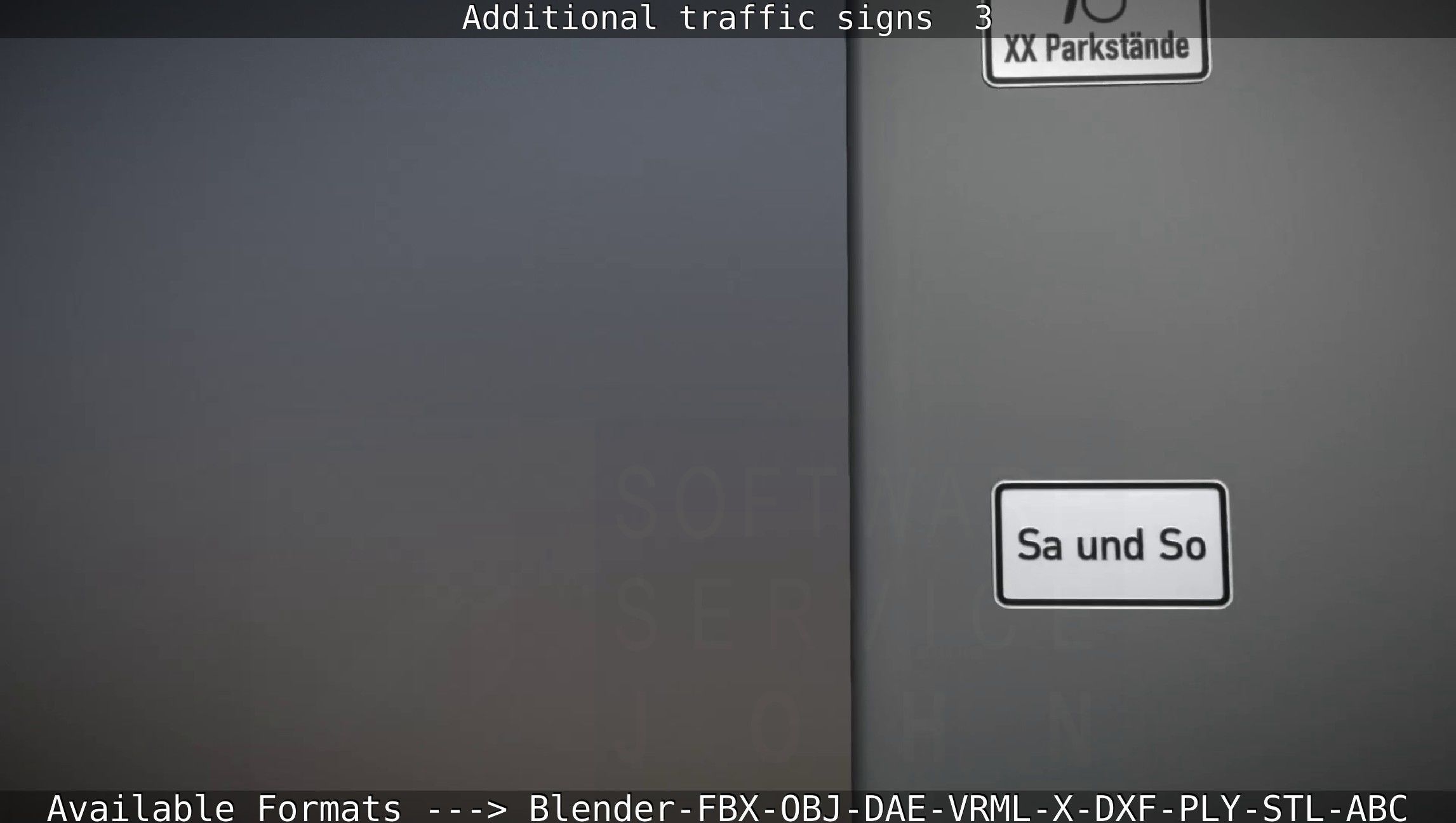 Additional traffic signs - 3 Low-poly 3D model_30