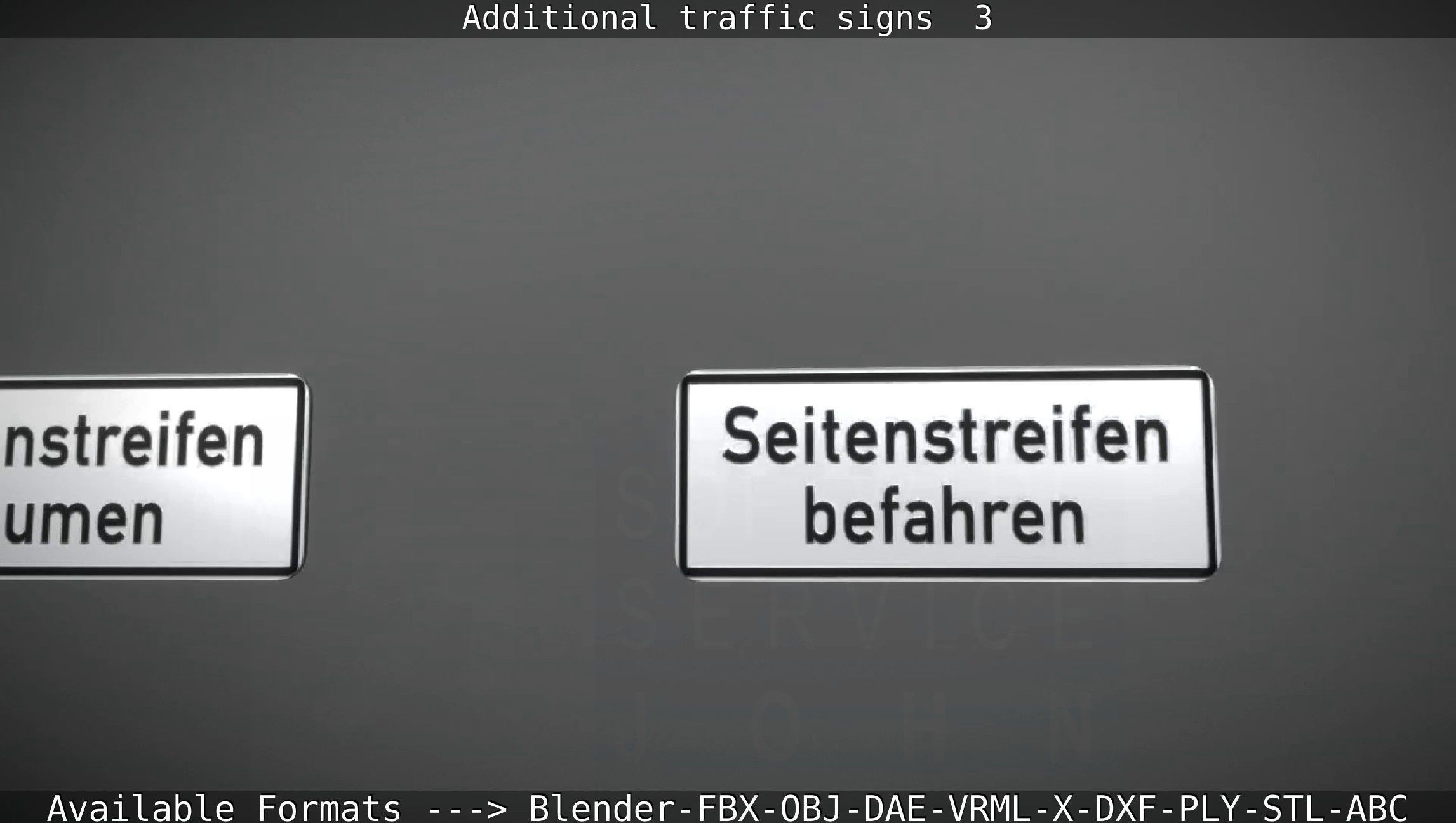 Additional traffic signs - 3 Low-poly 3D model_71