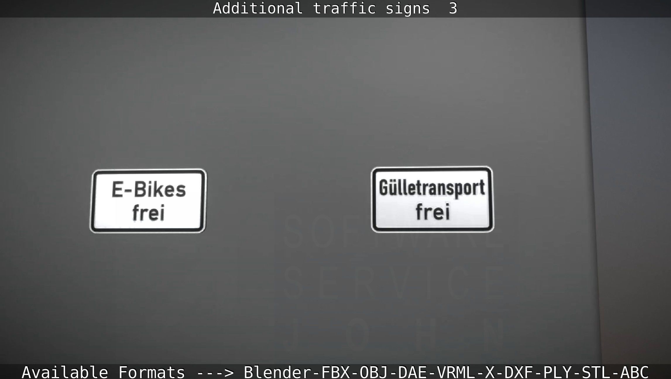 Additional traffic signs - 3 Low-poly 3D model_41