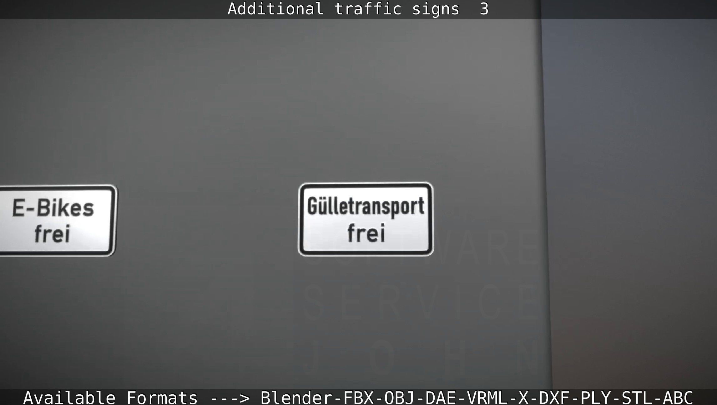 Additional traffic signs - 3 Low-poly 3D model_40