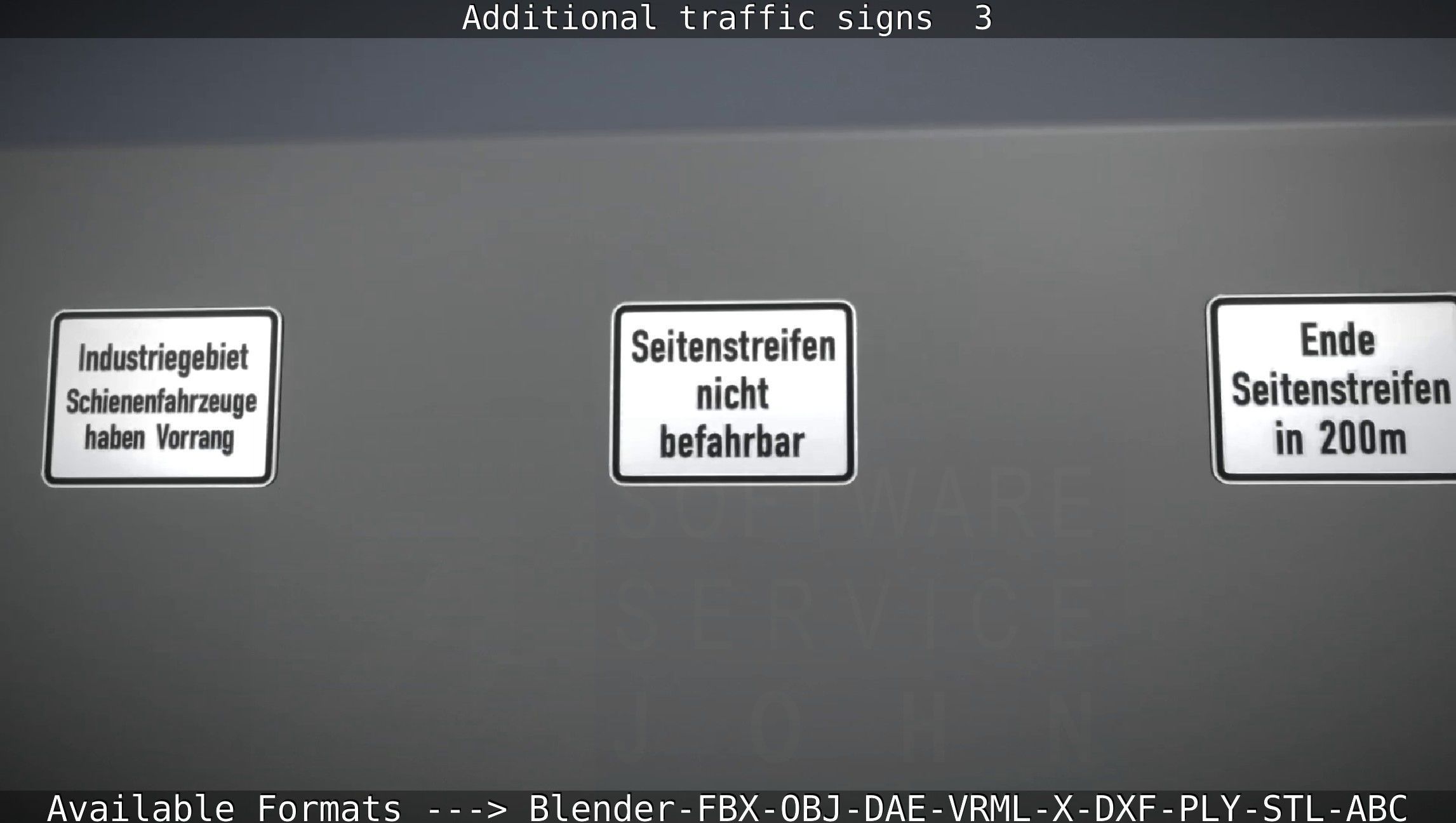 Additional traffic signs - 3 Low-poly 3D model_24