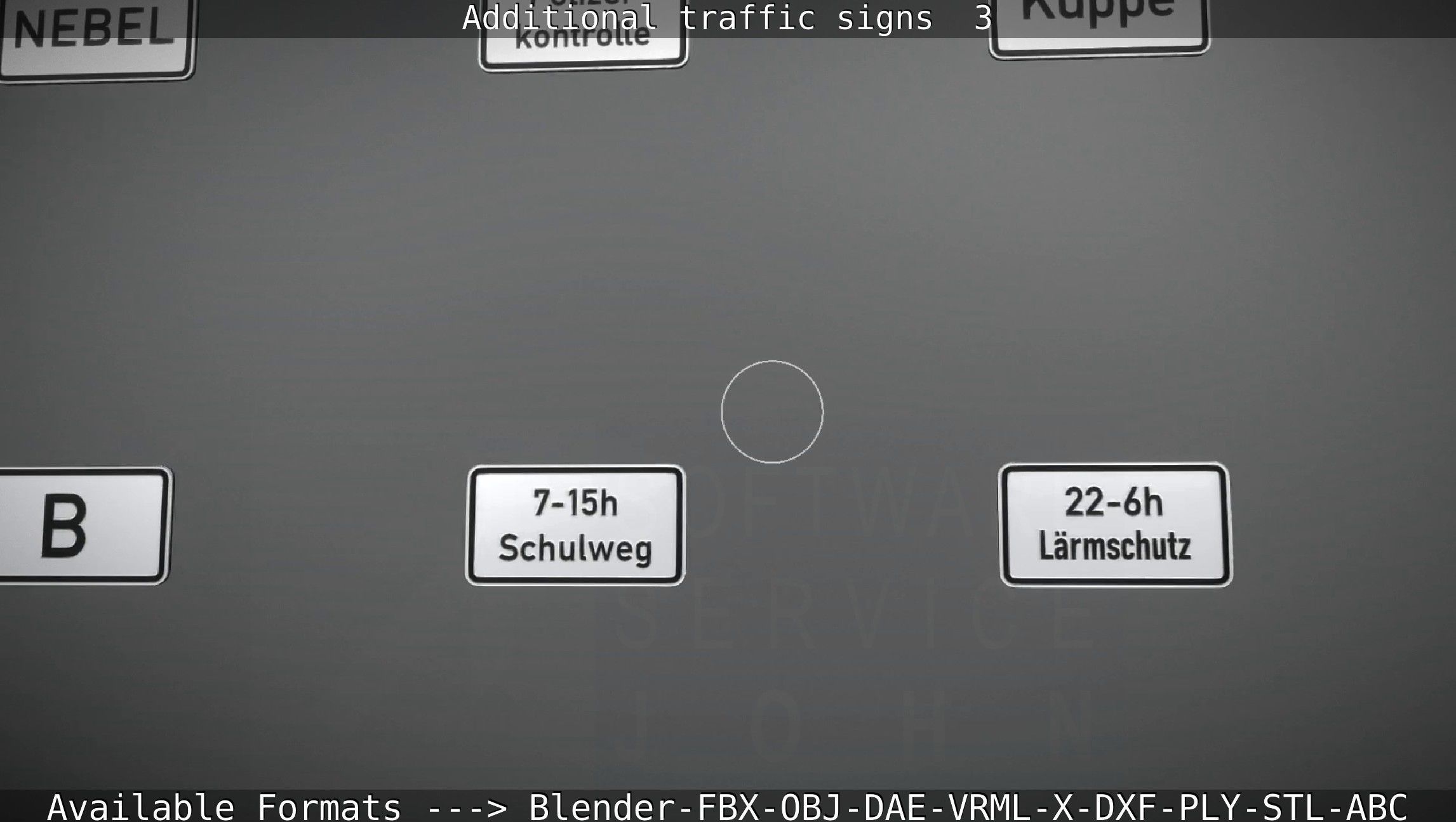 Additional traffic signs - 3 Low-poly 3D model_45