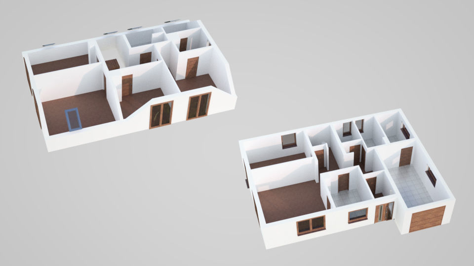 House 04C2 Low-poly 3D model_8