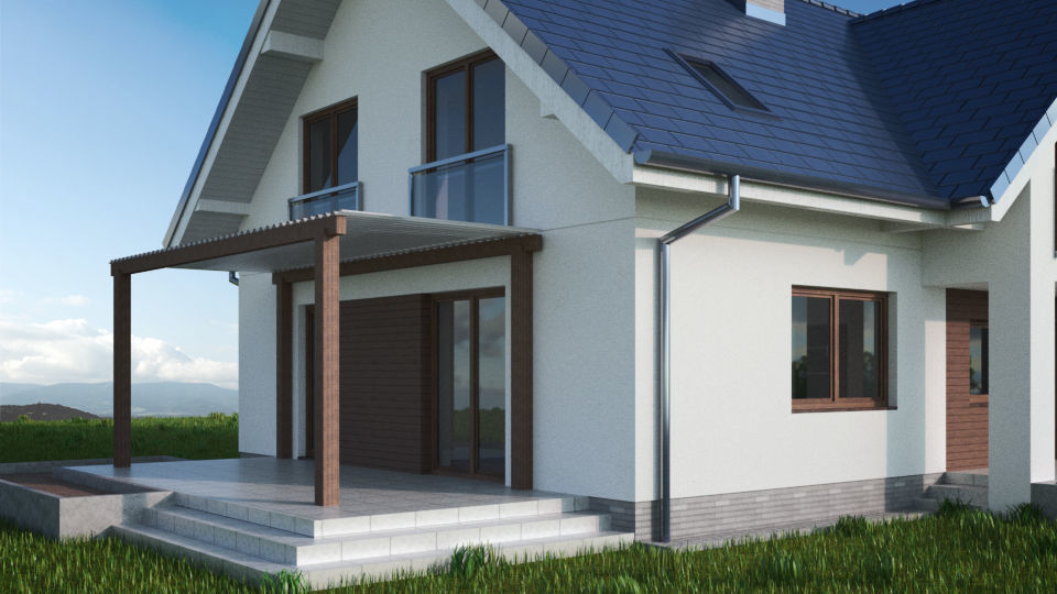 House 04C2 Low-poly 3D model_5