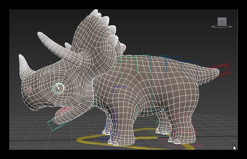 Cartoon baby dino Low-poly 3D model_8