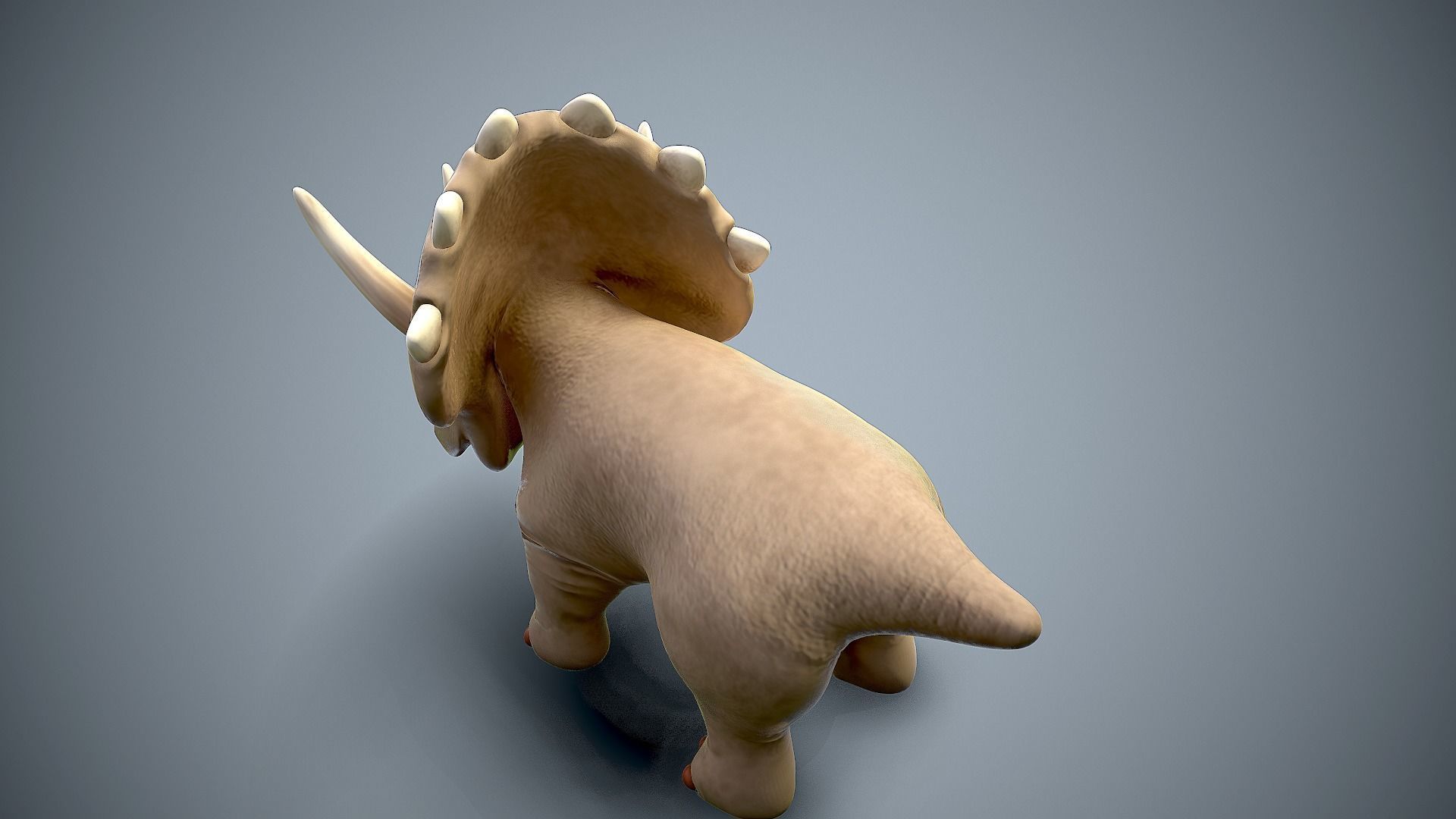 Cartoon baby dino Low-poly 3D model_6