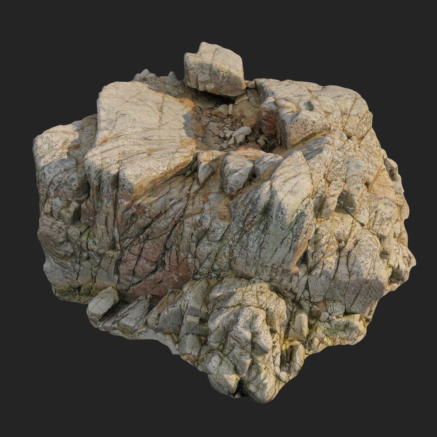 3d scanned rock cliff Y 3D model_1