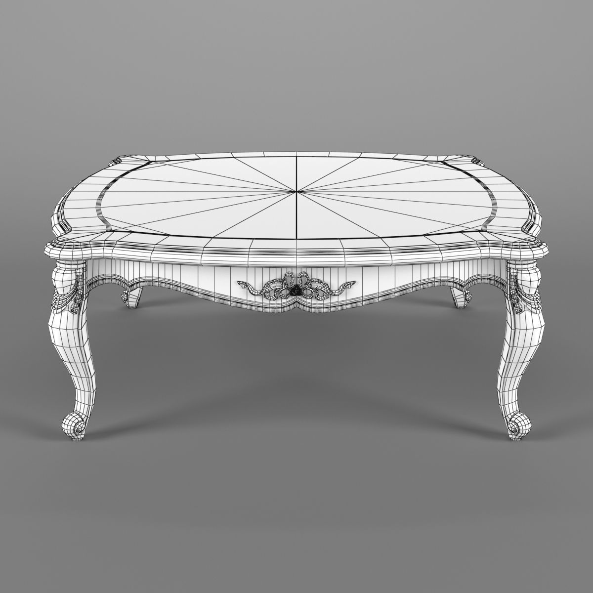2601000 230-1 Carpenter Big square tea table 3D model_6