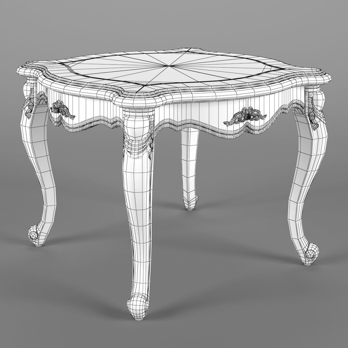 2601200 230-1 Carpenter Small square tea table 3D model_5