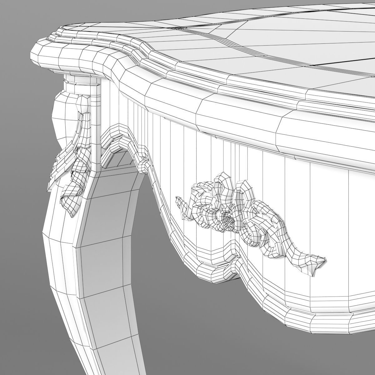 2601200 230-1 Carpenter Small square tea table 3D model_4