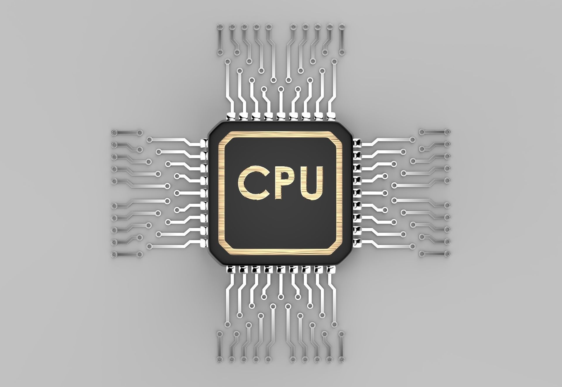 CPU -3d model high poly computer chip 3D model_7