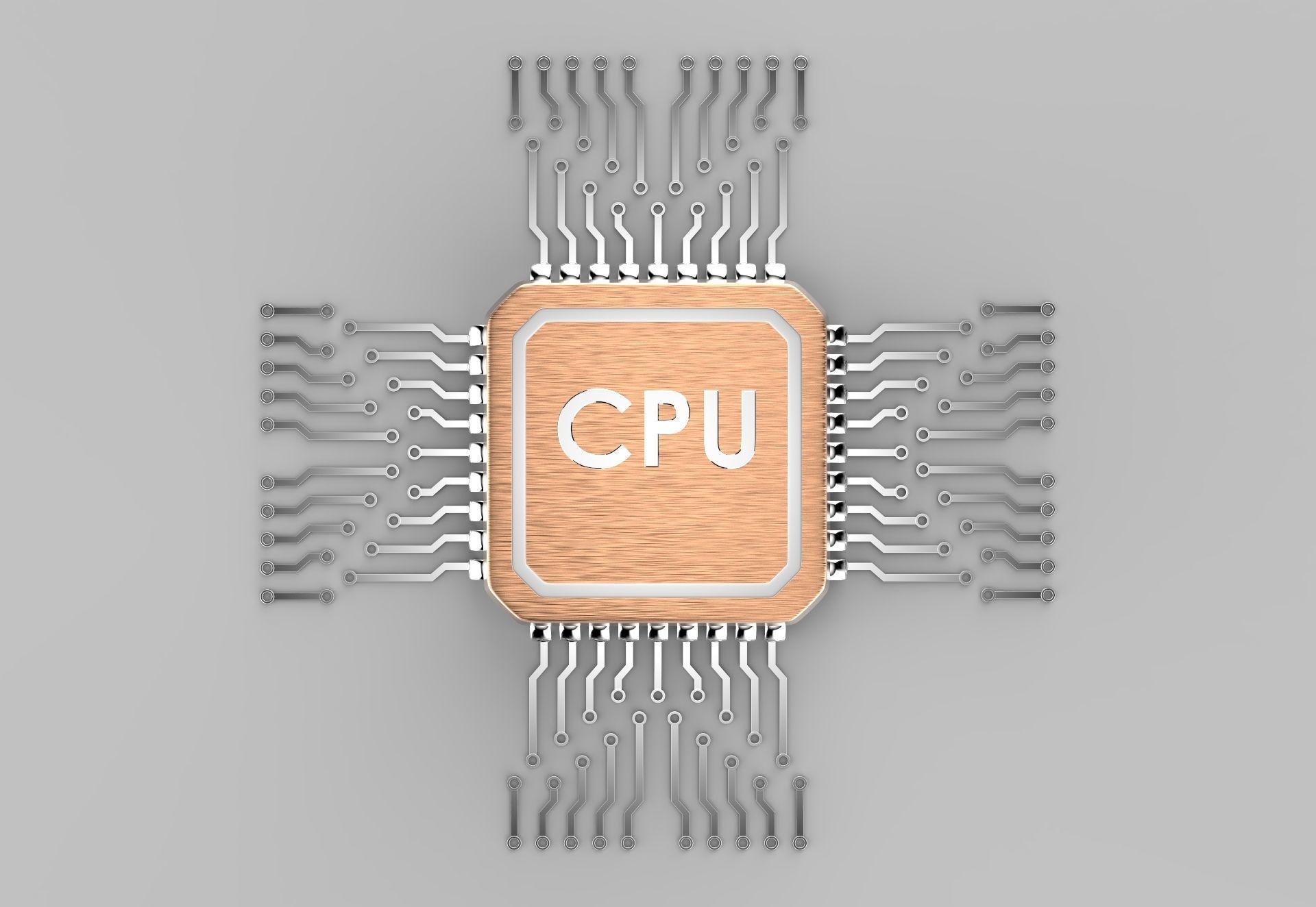 CPU -3d model high poly computer chip 3D model_10