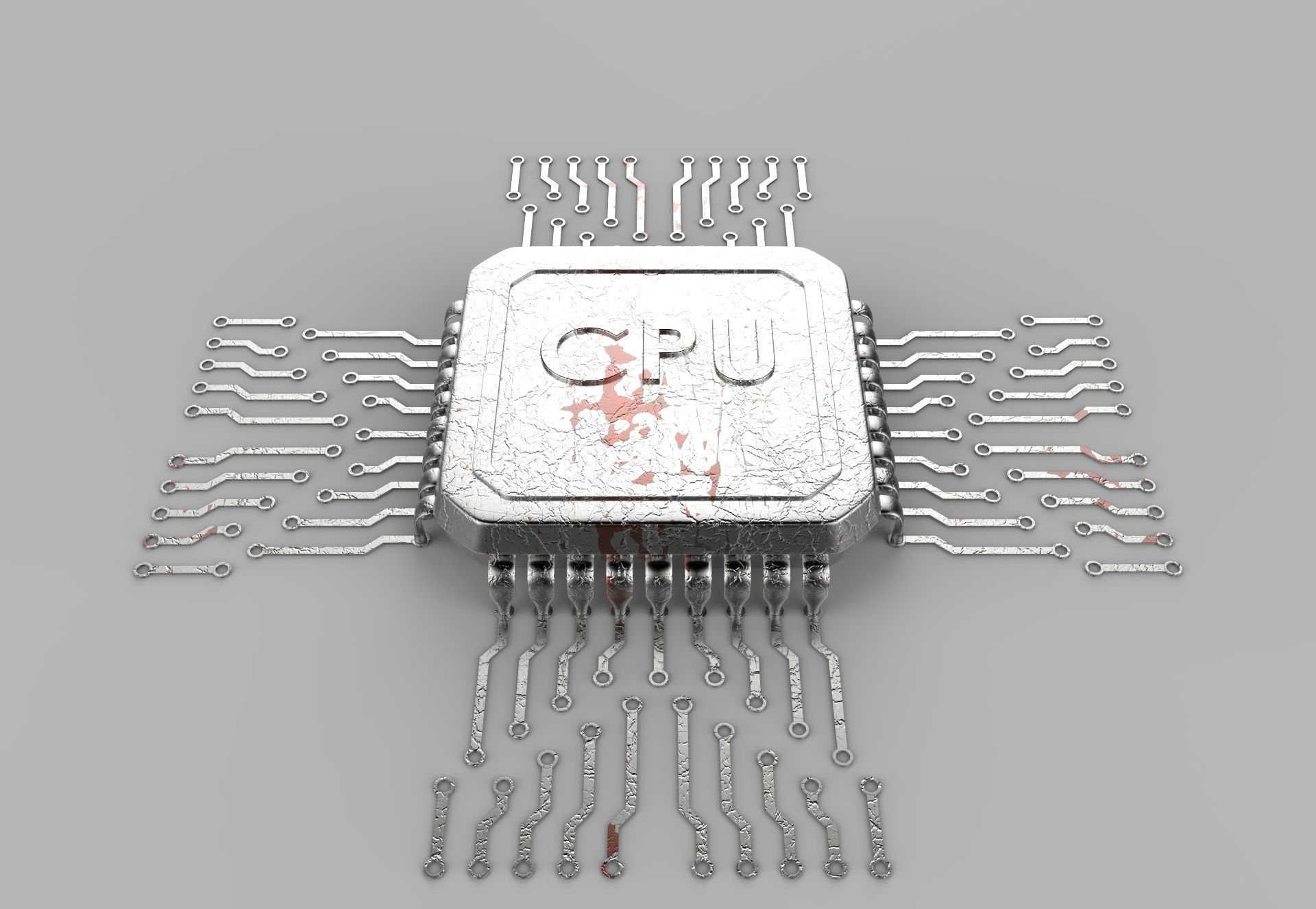 CPU -3d model high poly computer chip 3D model_2