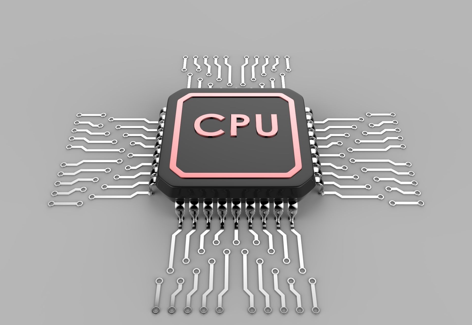 CPU -3d model high poly computer chip 3D model_3