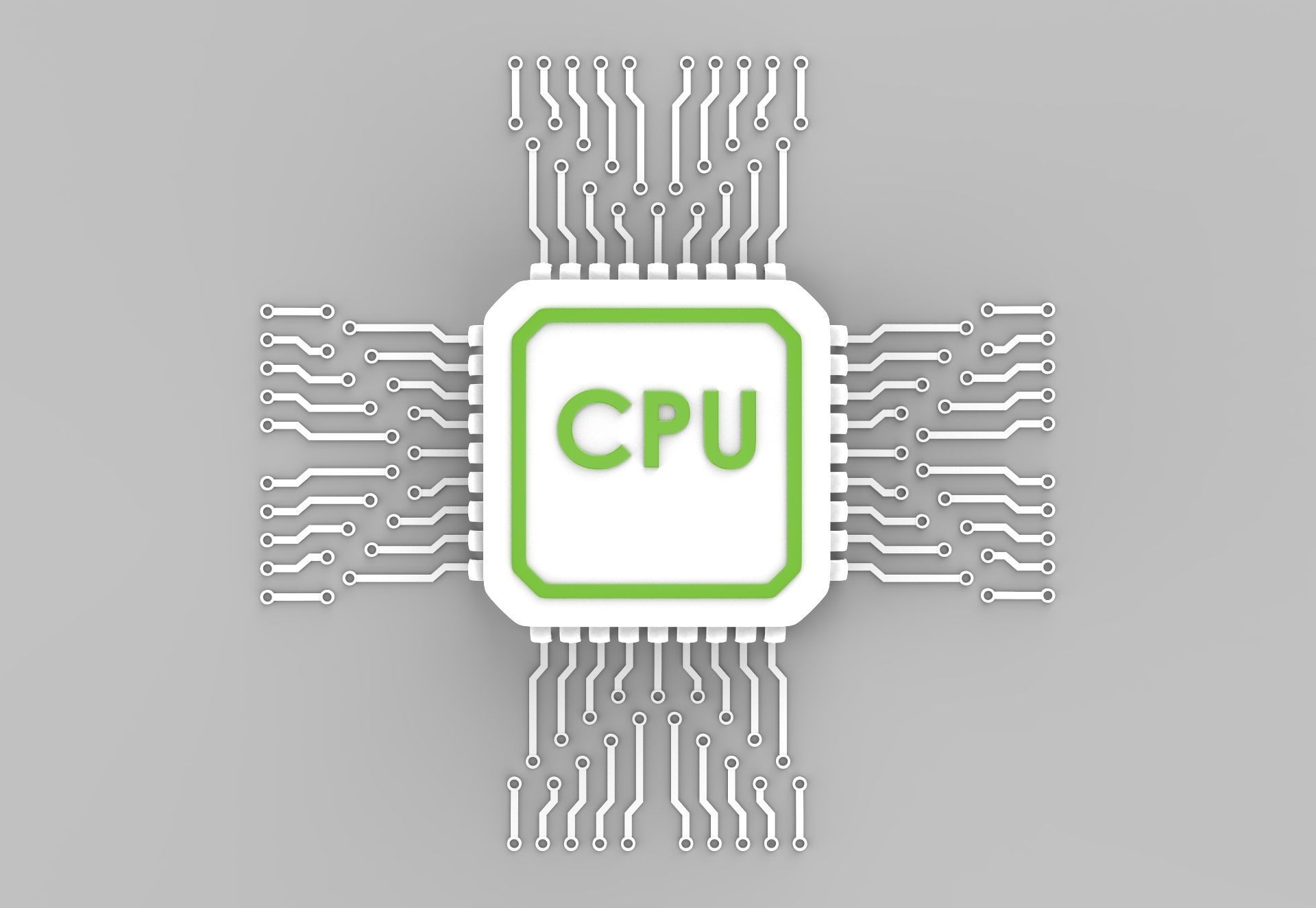 CPU -3d model high poly computer chip 3D model_11