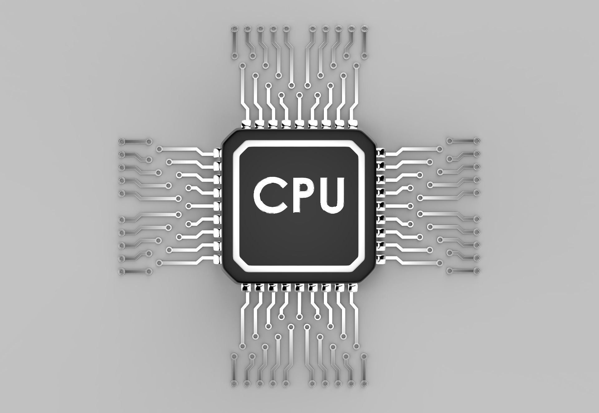 CPU -3d model high poly computer chip 3D model_6