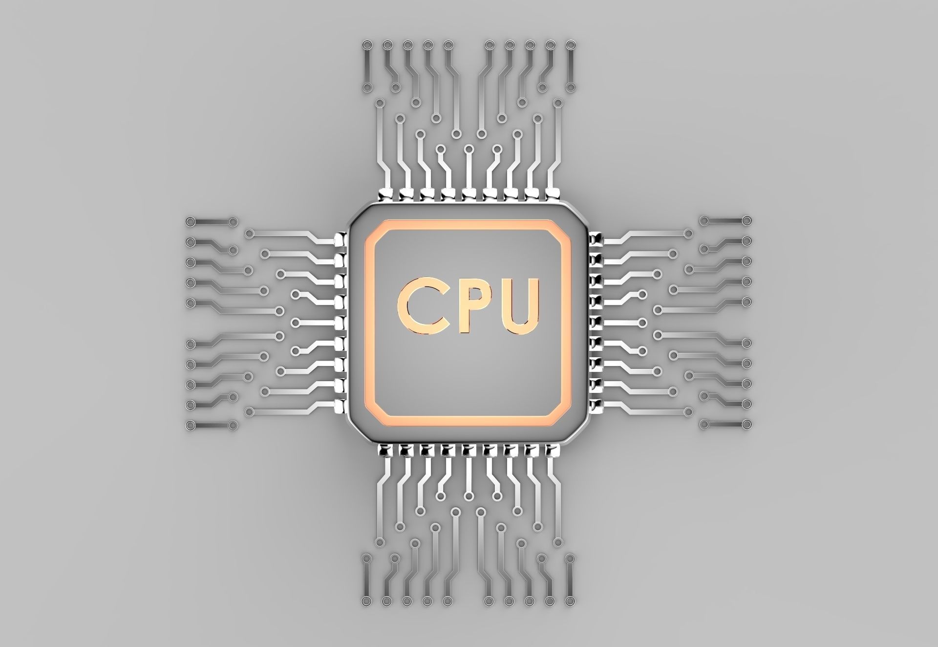 CPU -3d model high poly computer chip 3D model_8