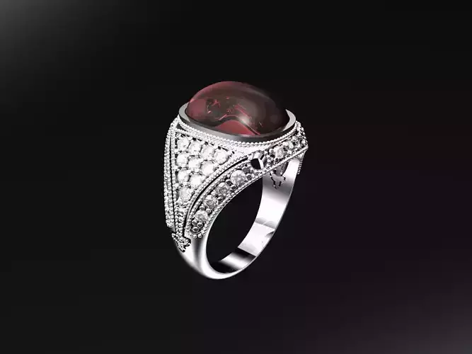 Art deco engagement ring