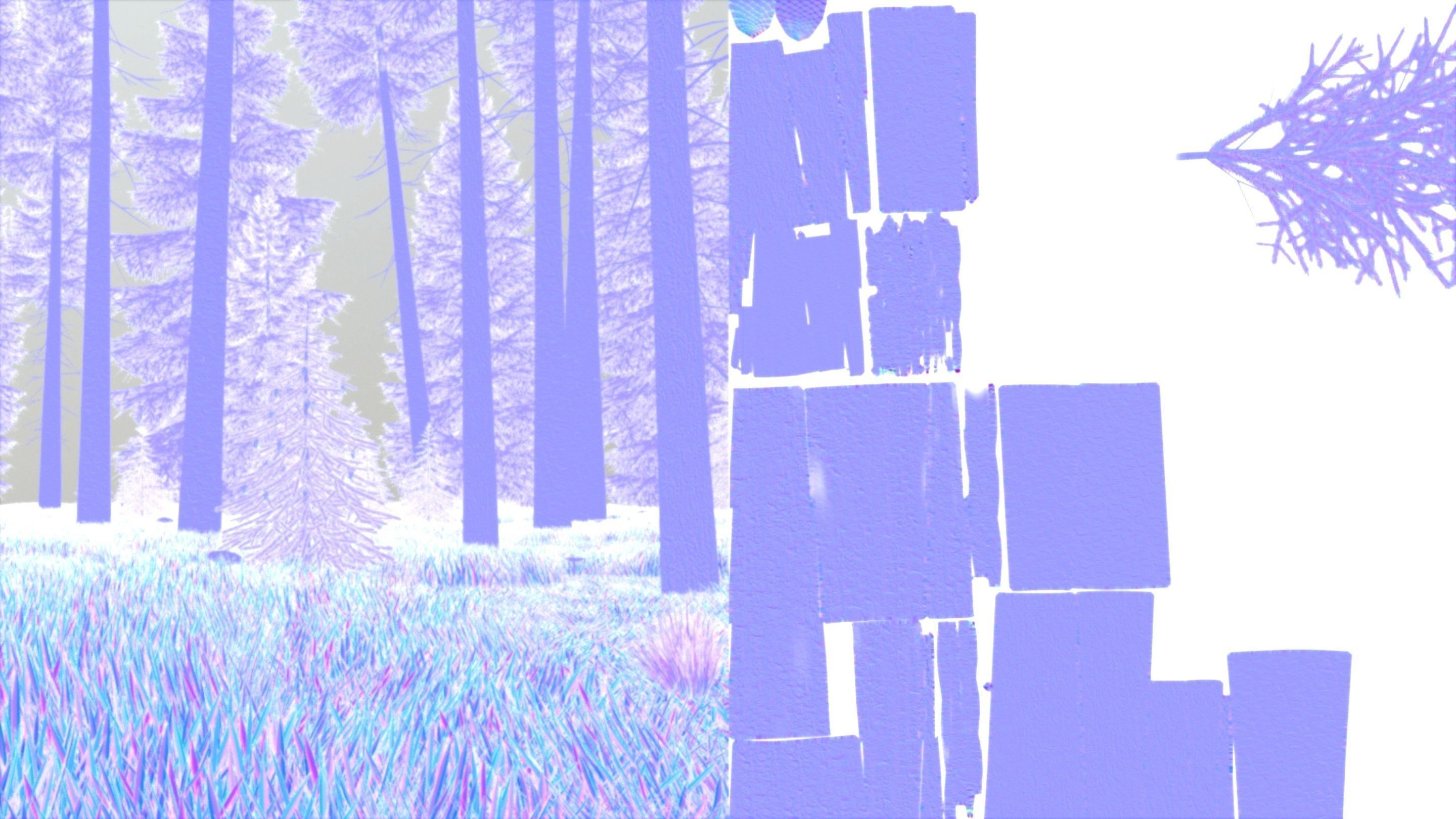 Spruce Forest Scene Low-poly 3D model_65