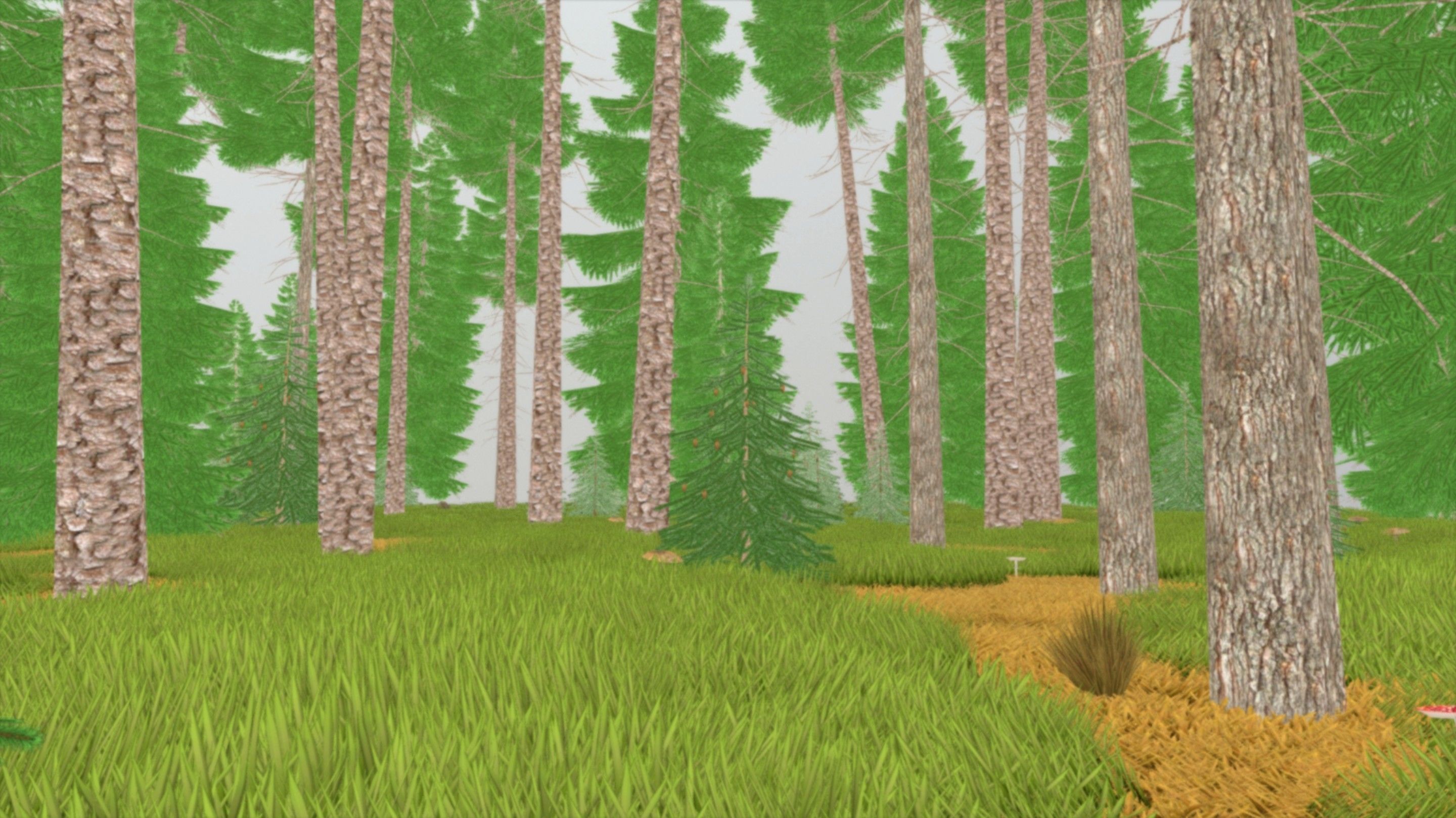Spruce Forest Scene Low-poly 3D model_75