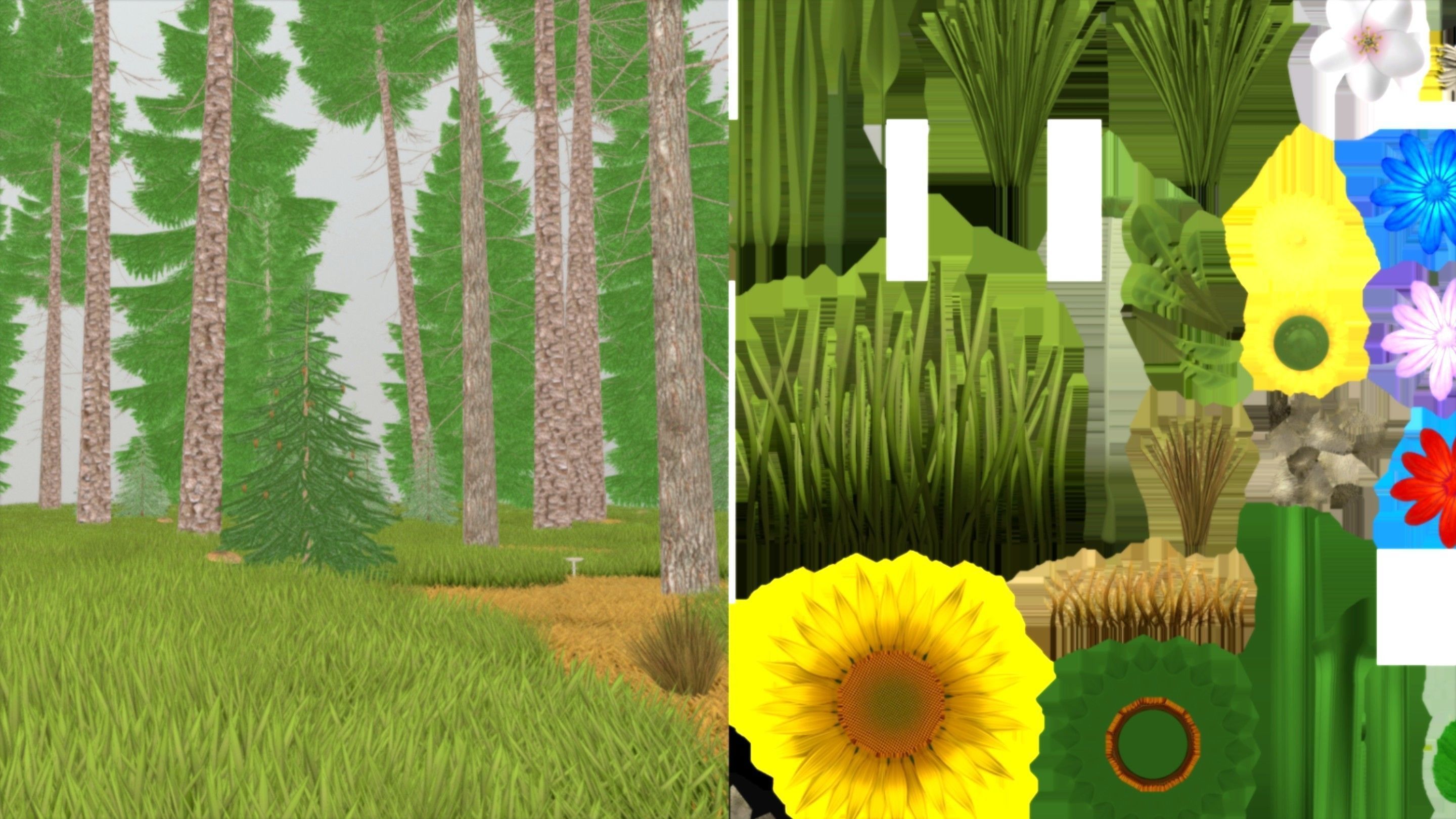 Spruce Forest Scene Low-poly 3D model_66