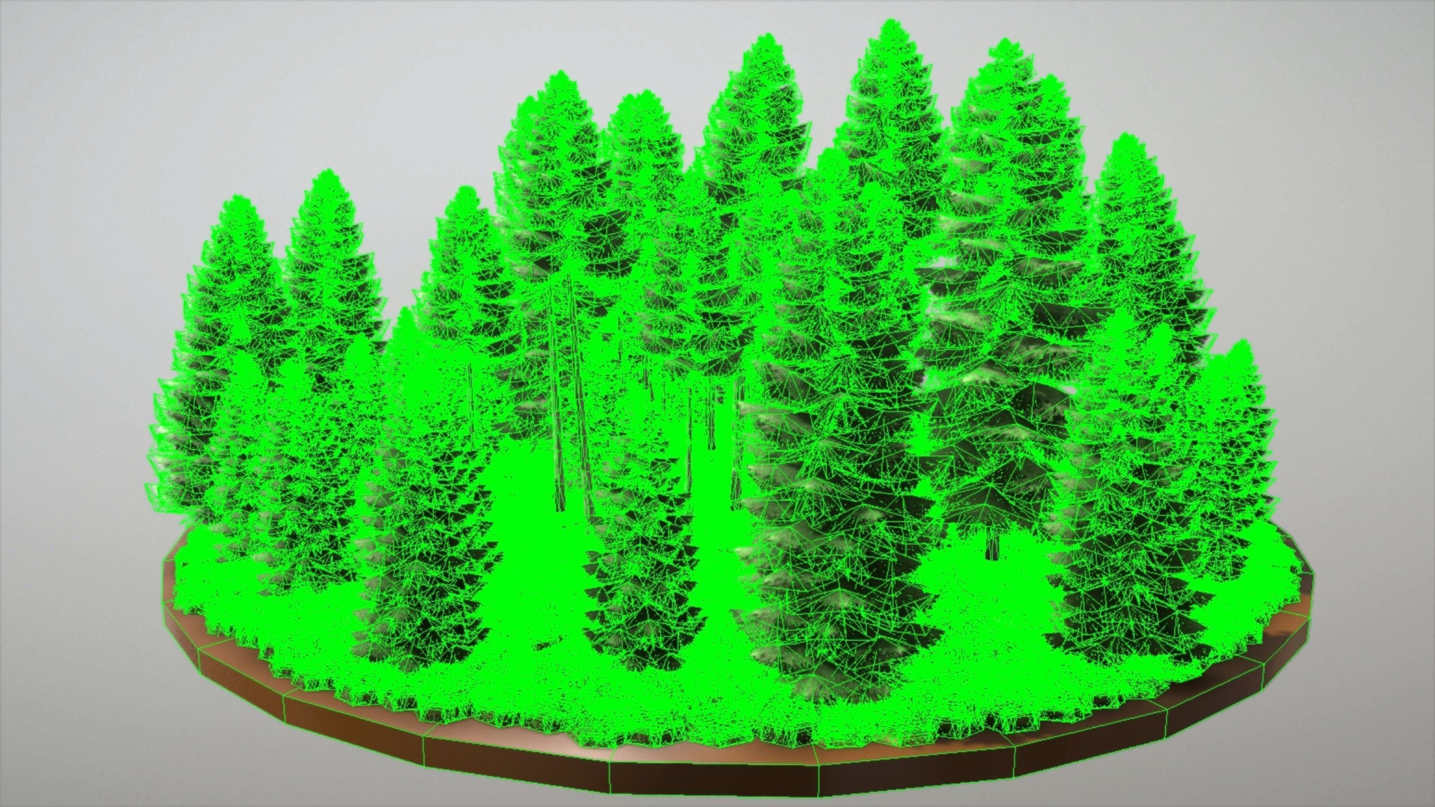Spruce Forest Scene Low-poly 3D model_74