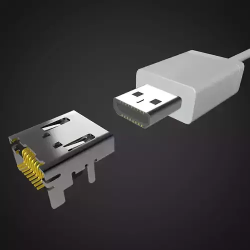 Micro HDMI Male and Female connector