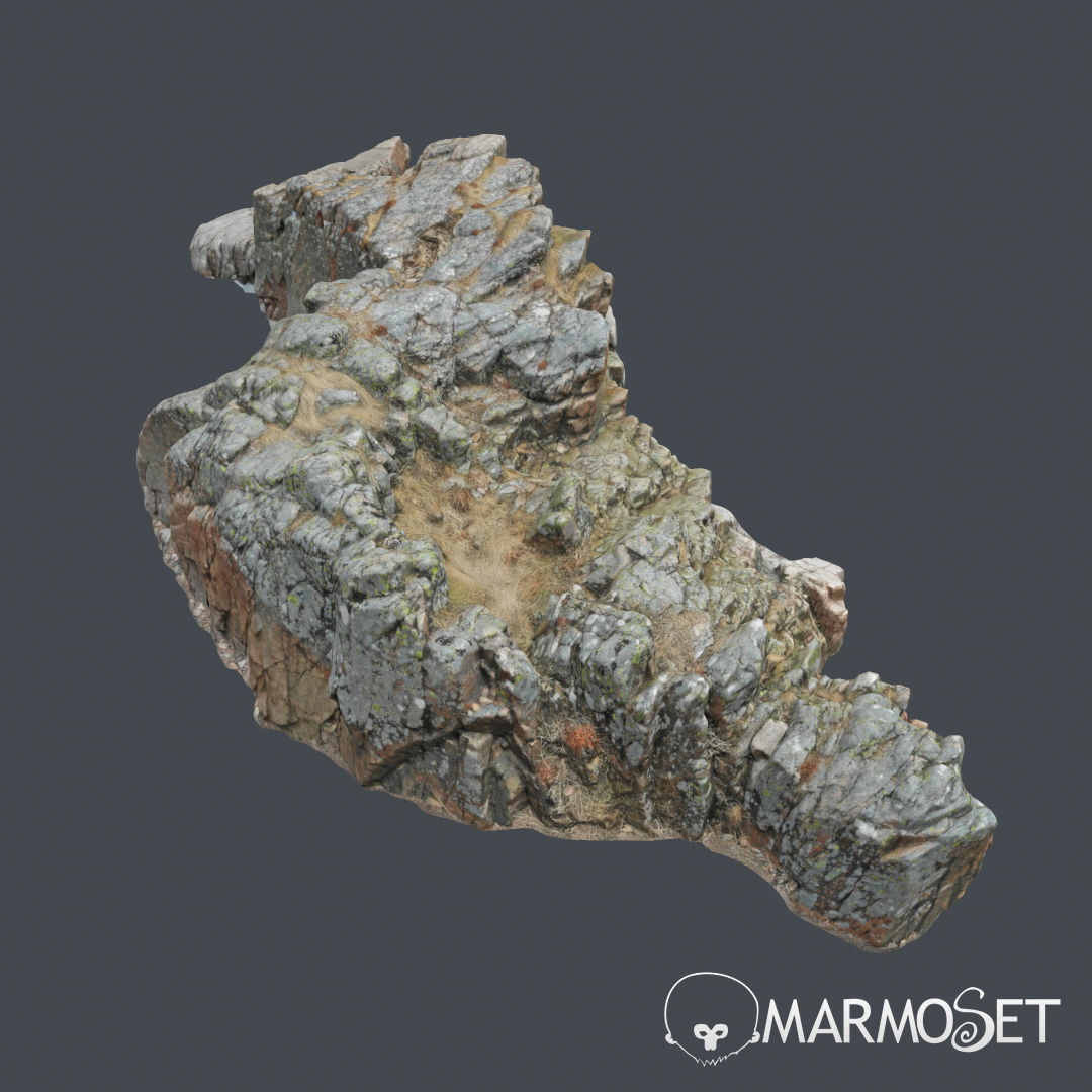 Cliff pack E bundle 3D model_20